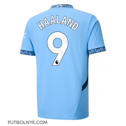 Camiseta Manchester City Erling Haaland #9 Primera Equipación 2024-25 manga corta